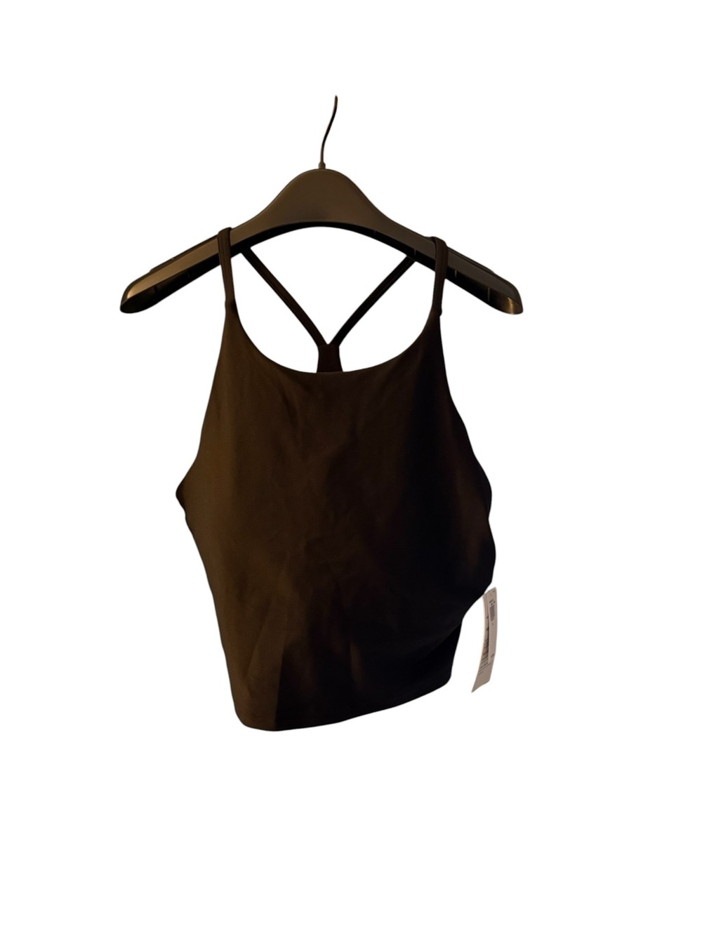Old Navy Women's Sportsbra Black Powersoft Strappy Crop Tank Top Size Medium
